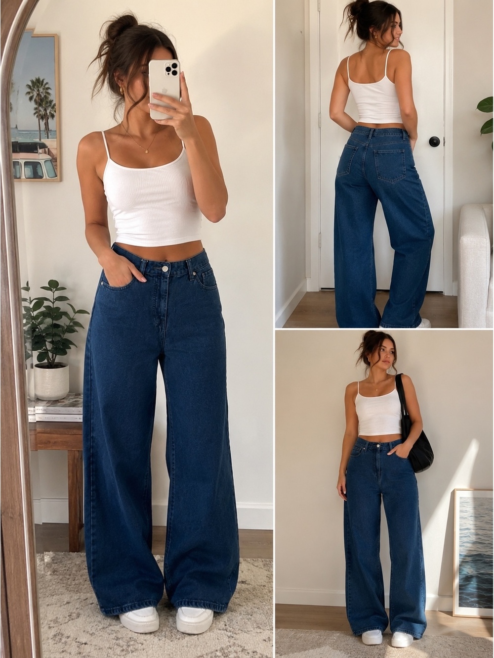 Banana Republic Wide Leg Dark Wash Denim Jeans Size 30/10